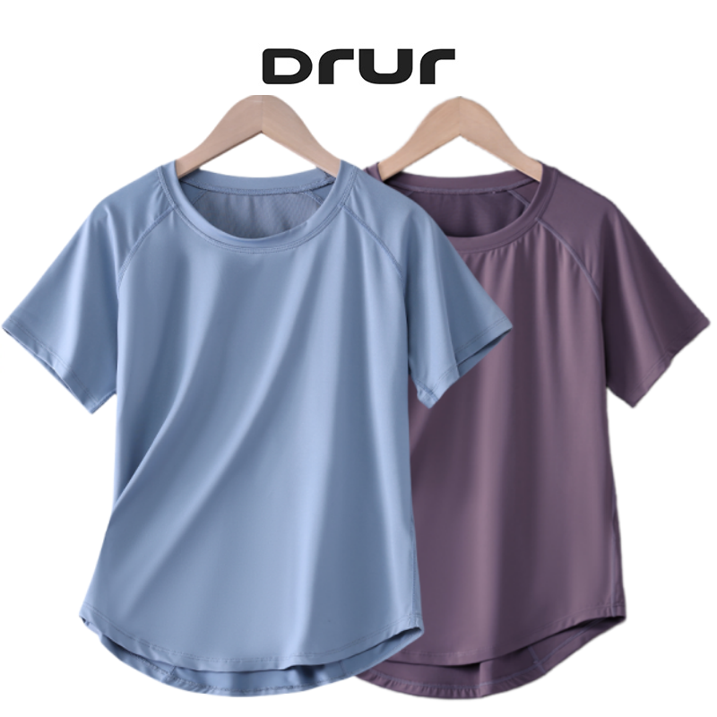 Women'S Fashion Sweatshirts - DRUR 여성 스포츠 티셔츠 반팔 빠른
