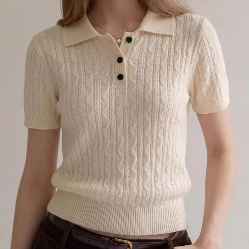 Women Fashion Styles - 패션 캐주얼 스타일 트위스트 케이블 니트