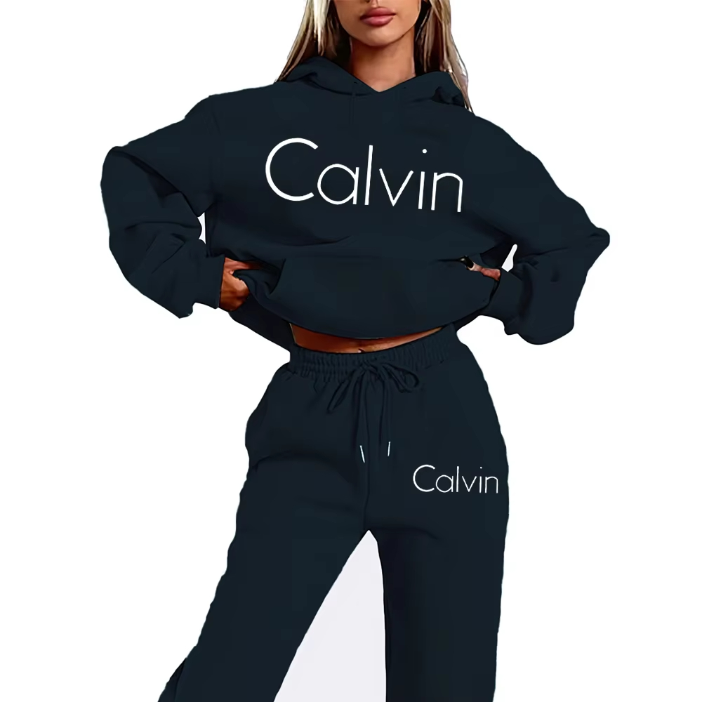 Women'S Fashion Sweatshirts - 남녀 공용 레터 프린트 트랙수트 드로스트링