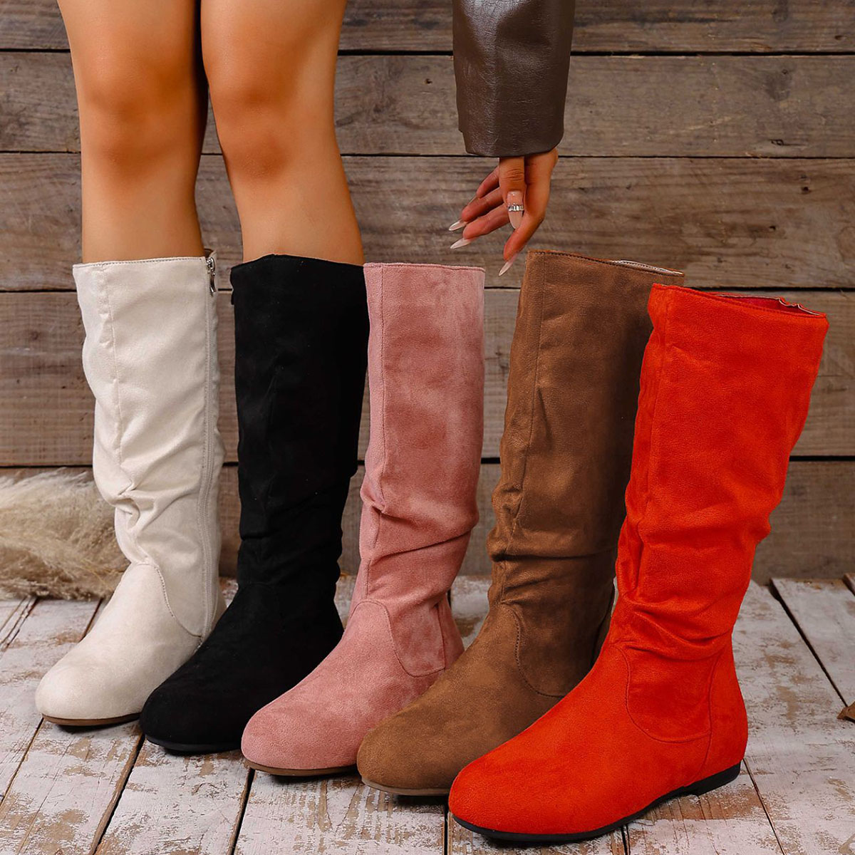 Winter Fashion Women Boots - 2026 신상 패션 라운드 토 스웨이드