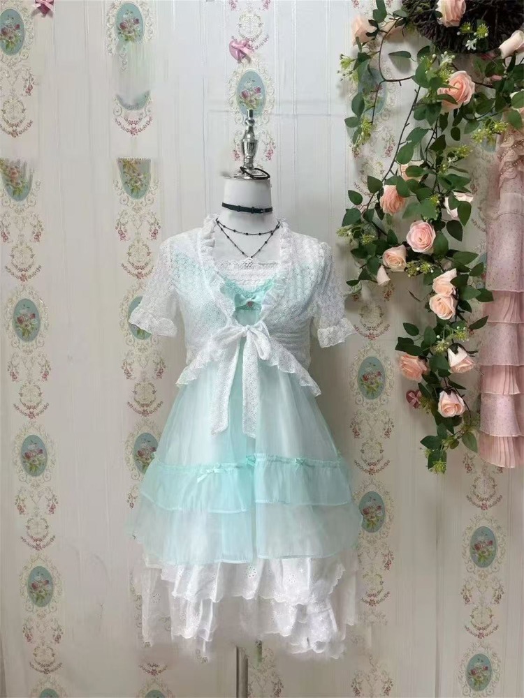Ruched Dress Mini - 일본 카와이 스윗 큐트 투피스 세트