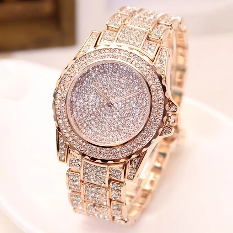 Women'S Fashion Digital Watch - 패션 크리스탈 전체 강철 여성 시계