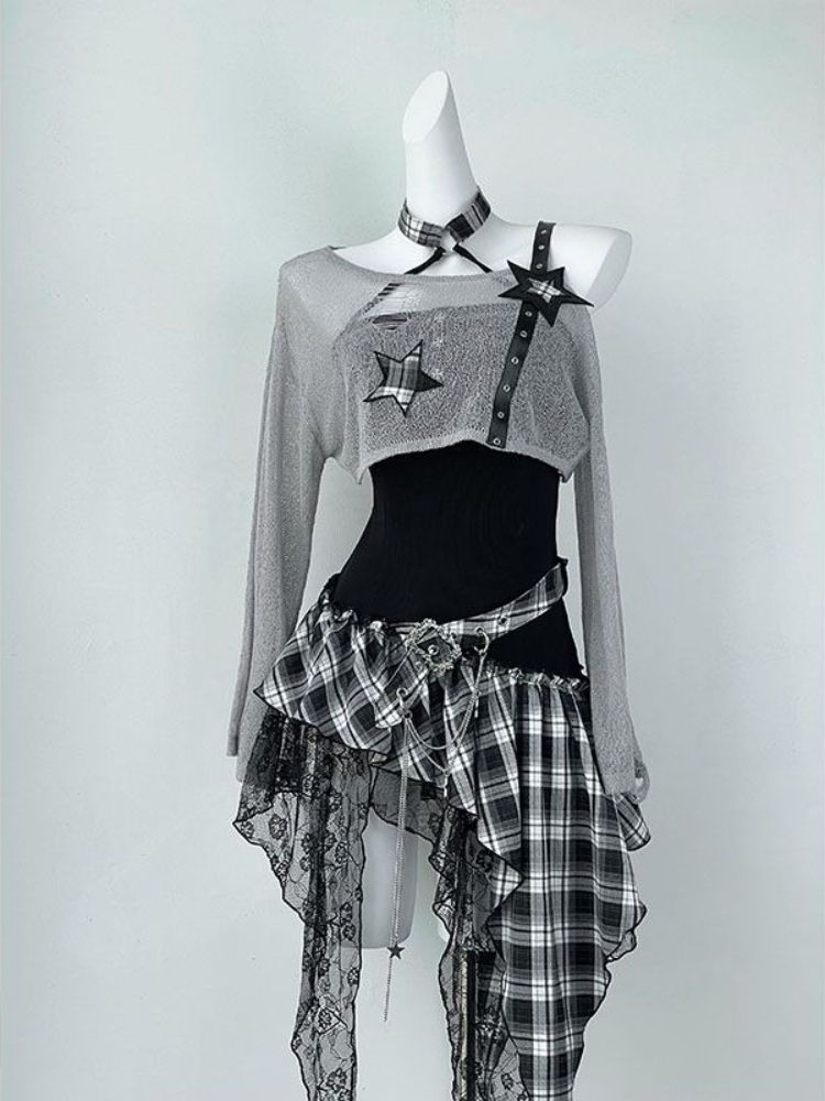 Ruched Dress Mini - 2000 년대 Y2K 매운 소녀 디자인