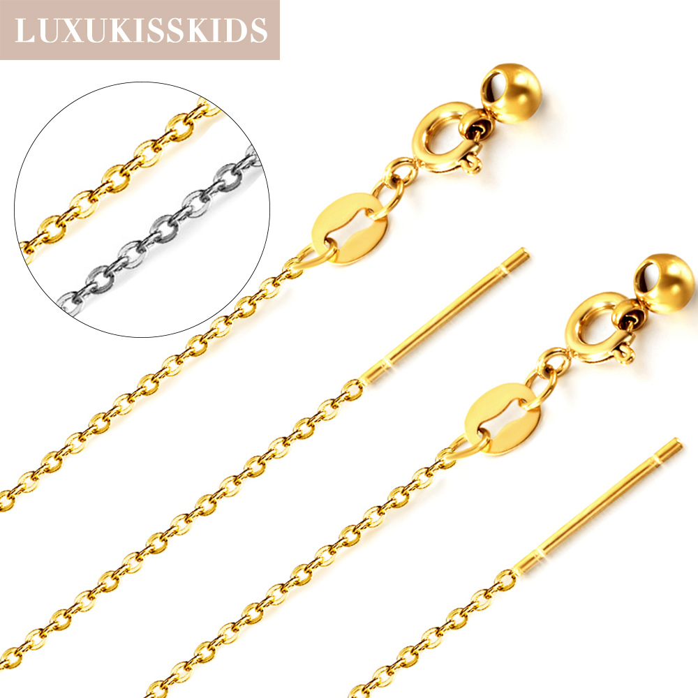 Women'S Fashion Show 2022 - LUXUKISSKIDS 1mm O 체인 목걸이 쥬얼리