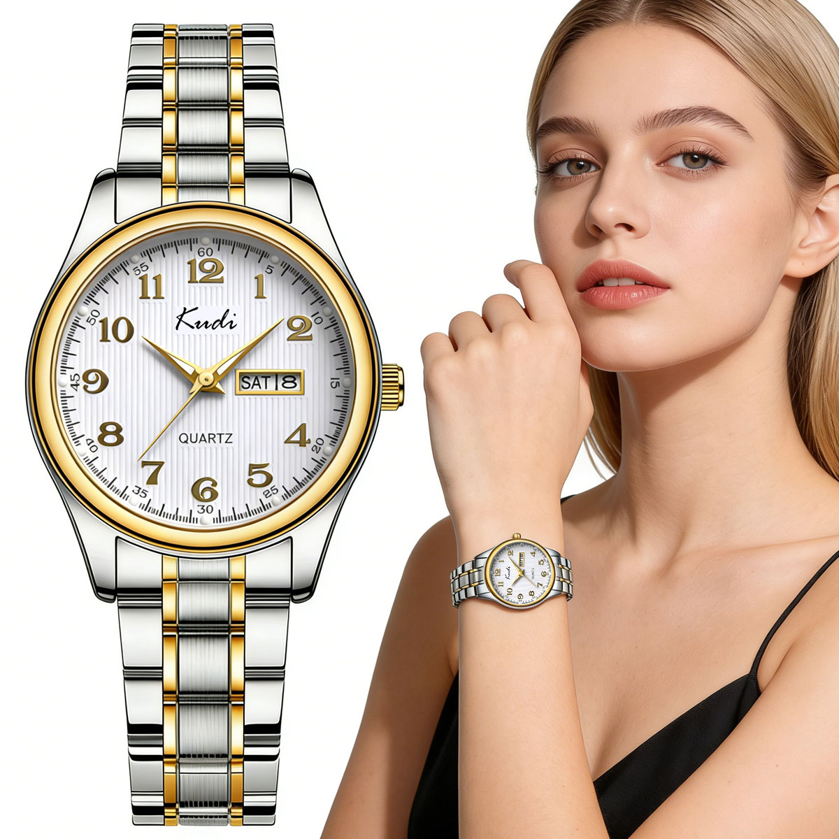 Women'S Fashion Digital Watch - 트렌디한 비즈니스 여성용 시계, 스테인리스 스틸