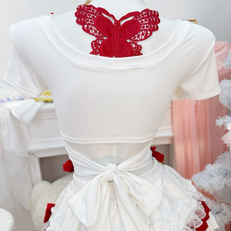 새로운 코케트 스위트 로리타 반팔 드레스 여성용 레이스 - Ruched Dress Mini 리뷰 및 가격