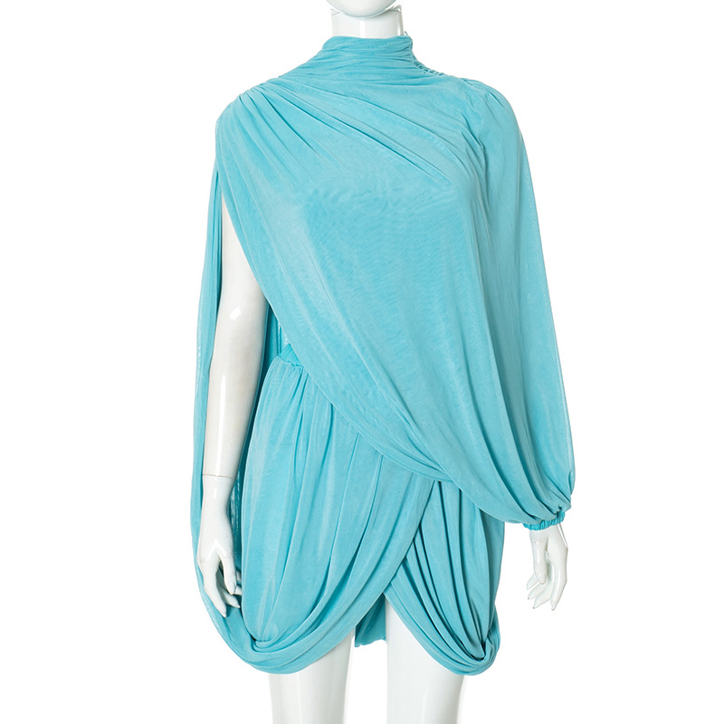 2025 가을 여성 우아한 블루 투피스 세트 스트랩리스 - Ruched Dress Mini 리뷰 및 가격