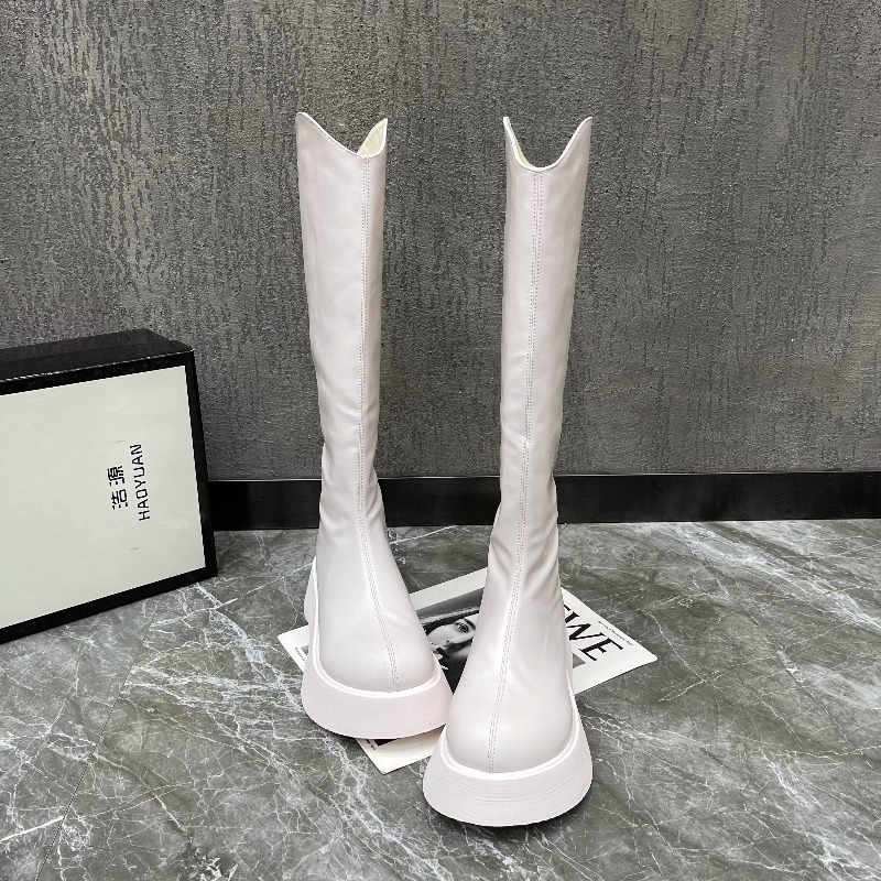 여성용 신상 심플 단색 플랫폼 논슬립 하이 부츠 가을  - Winter Fashion Women Boots 리뷰 및 가격