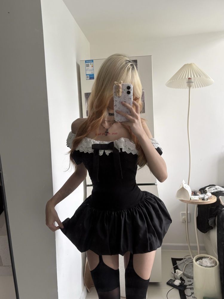 코케트 한국 섹시 오프숄더 레이스 트림 보우 슬림핏 투 - Ruched Dress Mini 리뷰 및 가격