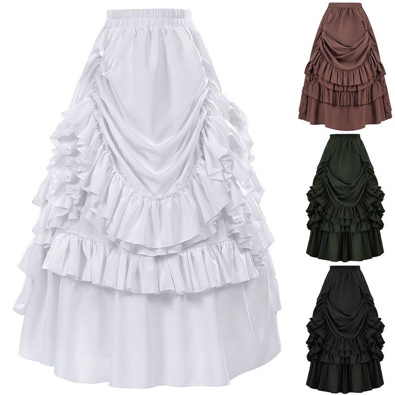 레트로 고딕 스타일 여성용 짧은 스커트, 르네상스 시대 - Women'S Fashion Victorian Era 리뷰 및 가격