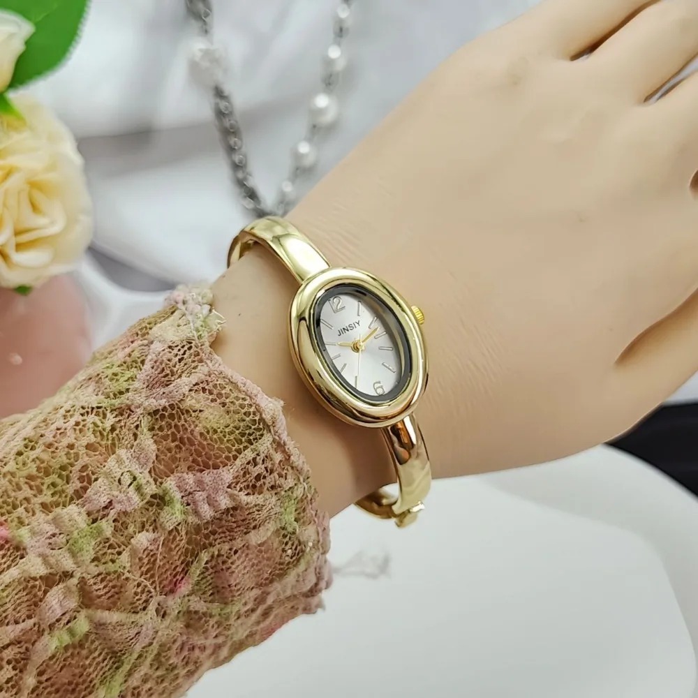 유명 브랜드 골드 쿼츠 시계 여성 팔찌 시계 패션 타원 - Women'S Fashion Digital Watch 리뷰 및 가격
