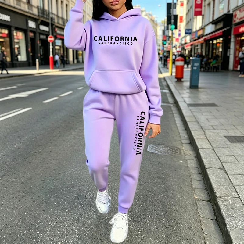 도시적인 캐주얼 패션 후드 조거 수트 가을 겨울 의상  - Women'S Fashion Sweatshirts 리뷰 및 가격
