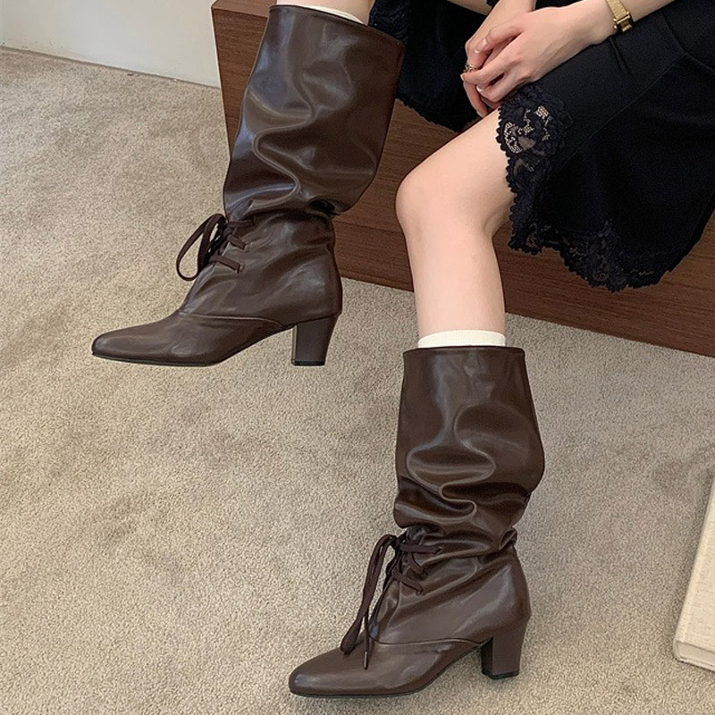 Eilyken 겨울 패션 레이스 업 여성 무릎 높이 모 - Winter Fashion Women Boots 리뷰 및 가격