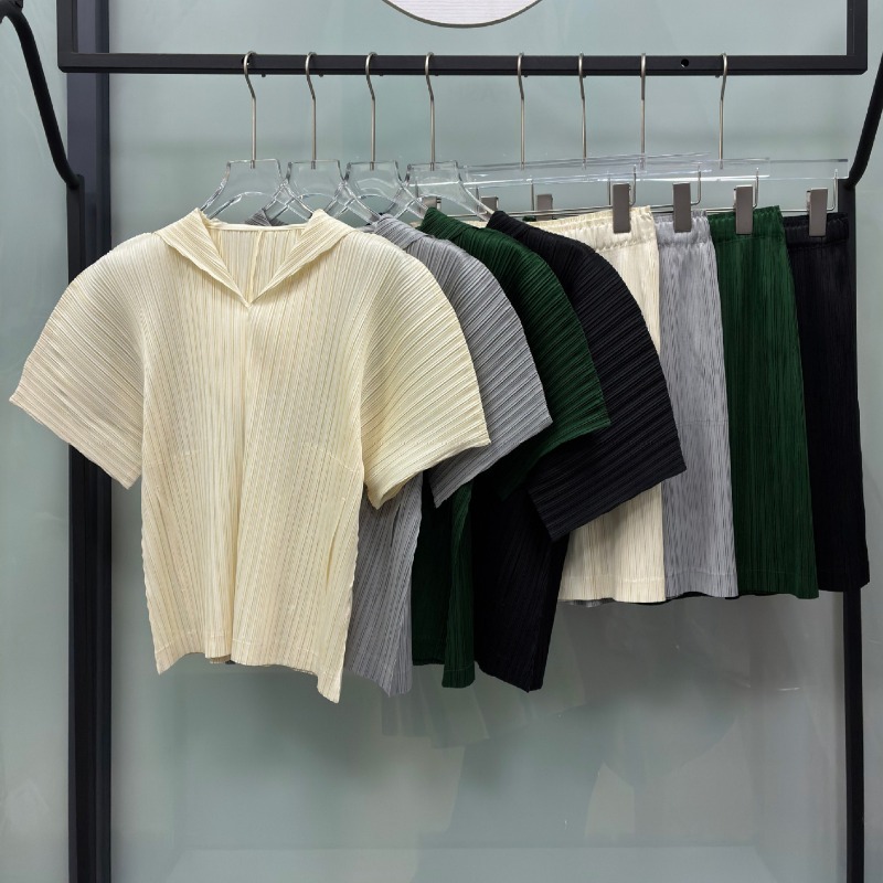 미야케 플리츠 후드티와 반바지 세트 여름 신상 캐주얼  - Women'S Fashion Sweatshirts 리뷰 및 가격