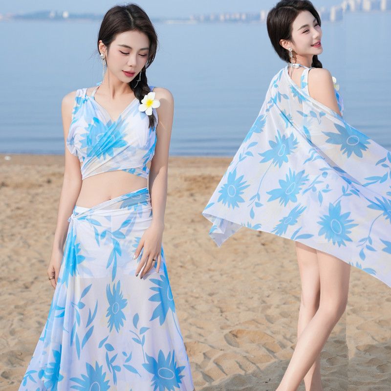 새로운 패션 트라이앵글 비키니 3종 수영복 여성 쉬폰  - Women Fashion Styles 리뷰 및 가격