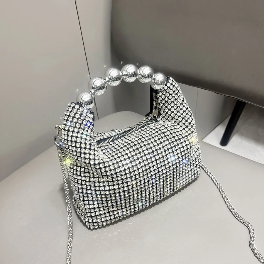 반짝이는 실버 라인스톤 클러치 백 여성용 럭셔리 디자인 - Women'S Fashion Boutique 리뷰 및 가격