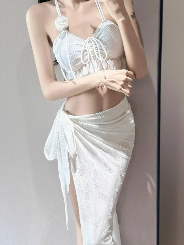 여성용 플로럴 투피스 수영복 패션 컷아웃 패드 브라탑  - Women Fashion Styles 리뷰 및 가격