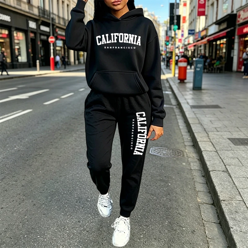 도시 캐주얼 패션 후드 조거 수트 가을 겨울 의상 20 - Women'S Fashion Sweatshirts 리뷰 및 가격