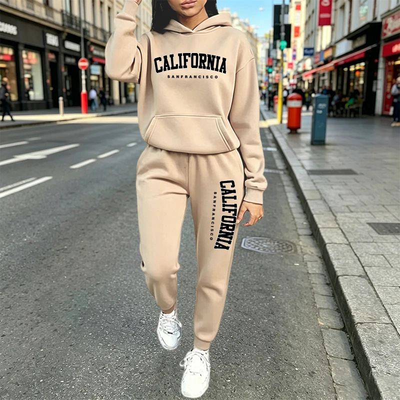 도시 캐주얼 패션 후드 조거 수트 가을 겨울 의상 20 - Women'S Fashion Sweatshirts 리뷰 및 가격