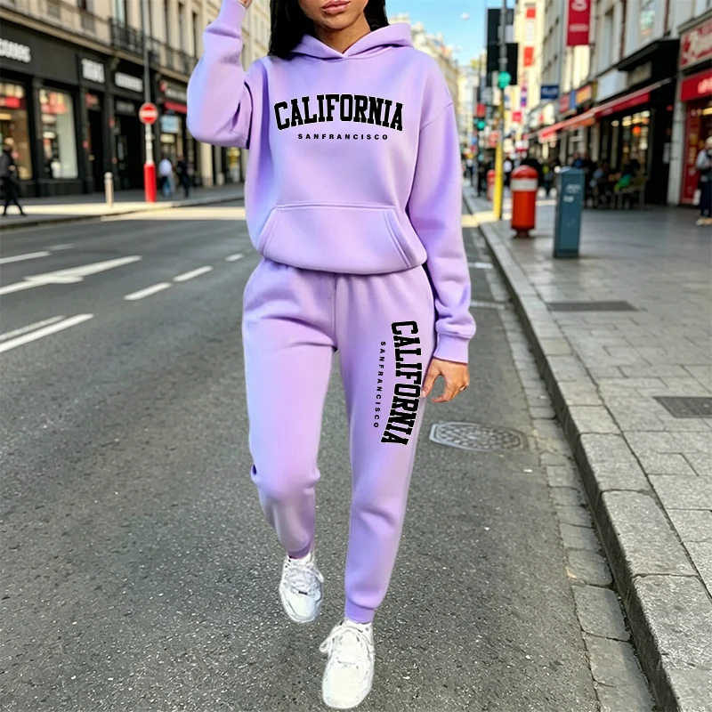 도시 캐주얼 패션 후드 조거 수트 가을 겨울 의상 20 - Women'S Fashion Sweatshirts 리뷰 및 가격