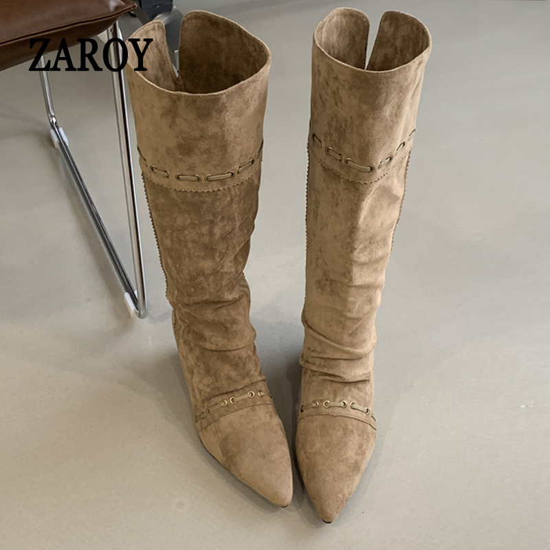 ZAROY 겨울 여성 부츠 패션 드로스트링 레이스 업  - Winter Fashion Women Boots 리뷰 및 가격