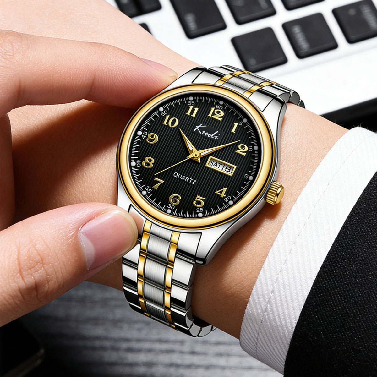 트렌디한 비즈니스 여성용 시계, 스테인리스 스틸 벨트, - Women'S Fashion Digital Watch 리뷰 및 가격