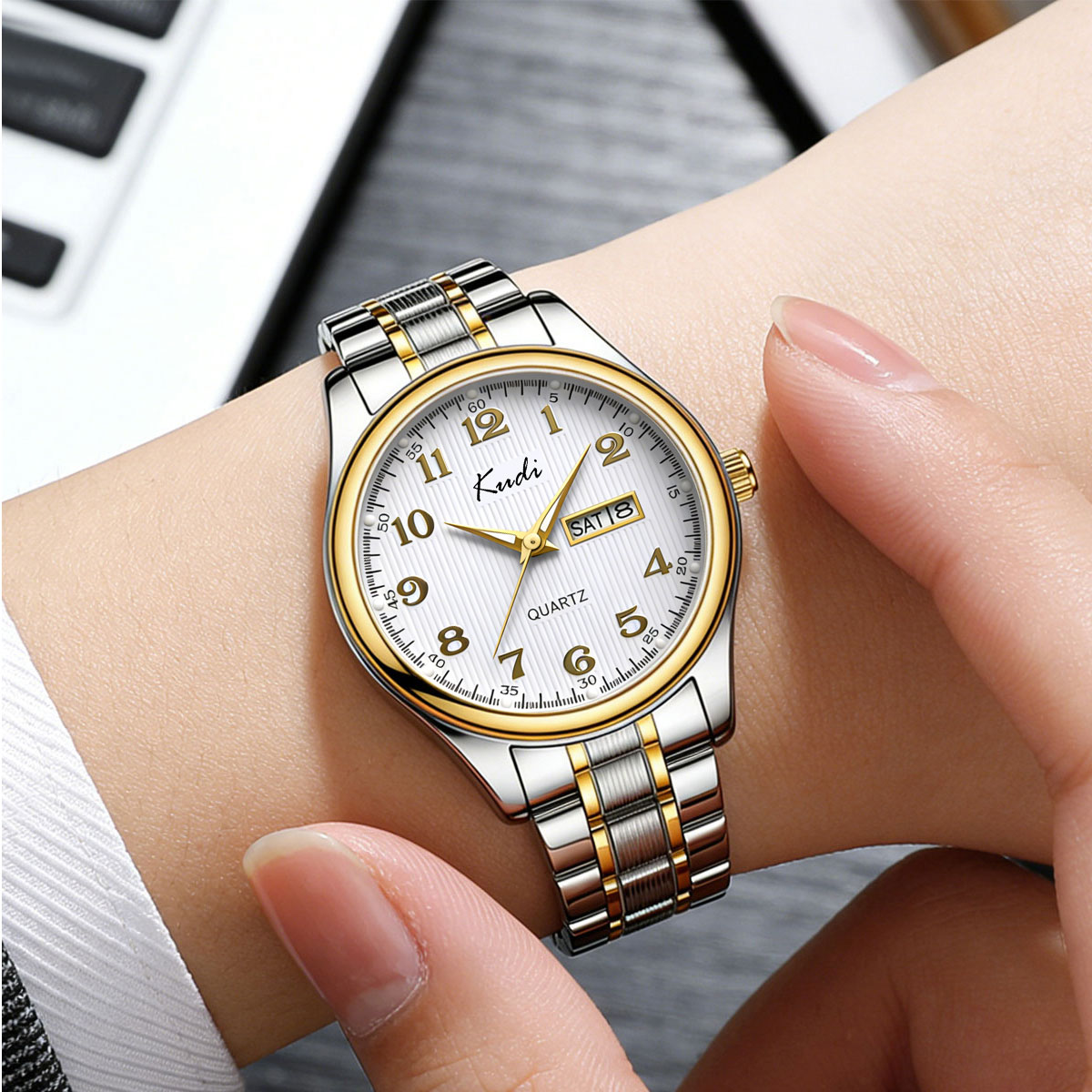 트렌디한 비즈니스 여성용 시계, 스테인리스 스틸 벨트, - Women'S Fashion Digital Watch 리뷰 및 가격