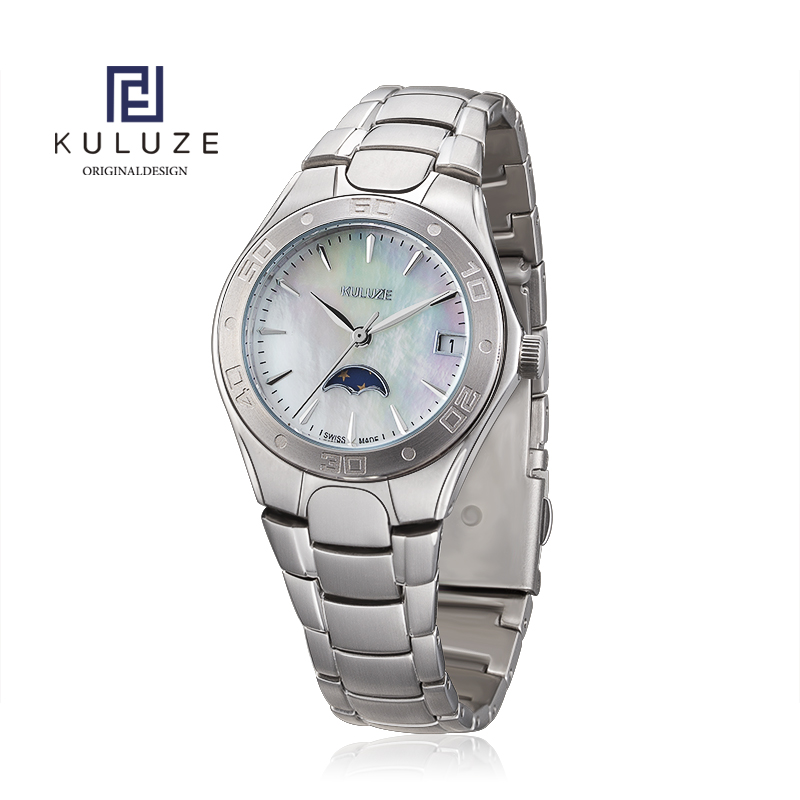 KULUZE 여성용 티타늄 레이디 시계, 스위스 론다  - Women'S Fashion Digital Watch 리뷰 및 가격