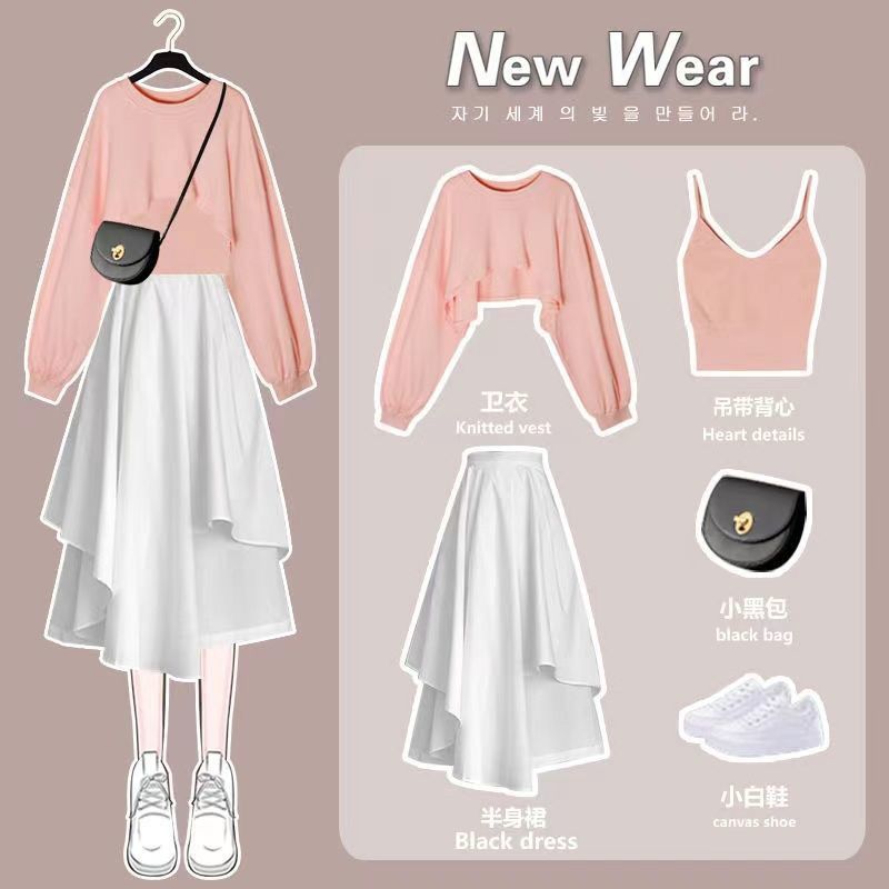 패션 정장 여성 스커트 2025 봄 가을 새로운 라운드 - Women'S Fashion Sweatshirts 리뷰 및 가격